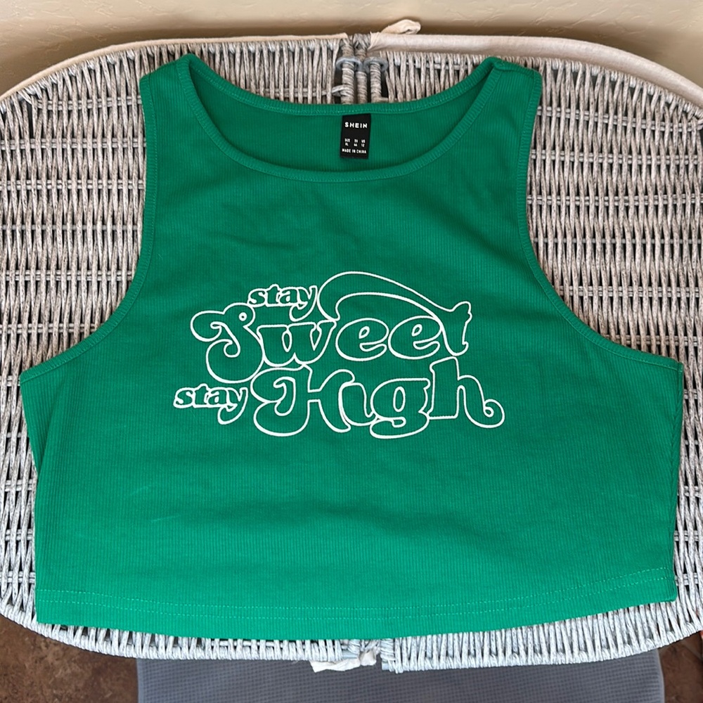 Stay Sweet Stay High Cropped Tank Top